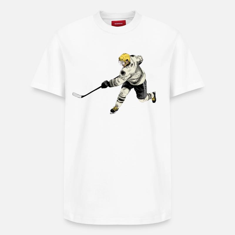 hockey - T-shirt unisexe décontracté en coton Supima – de SPREAD - blanc