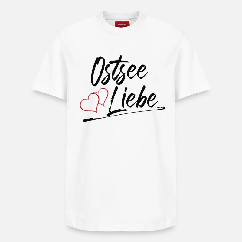 Ostsee Liebe - Relaxed Unisex Supima Cotton T-Shirt – von SPREAD - Weiß