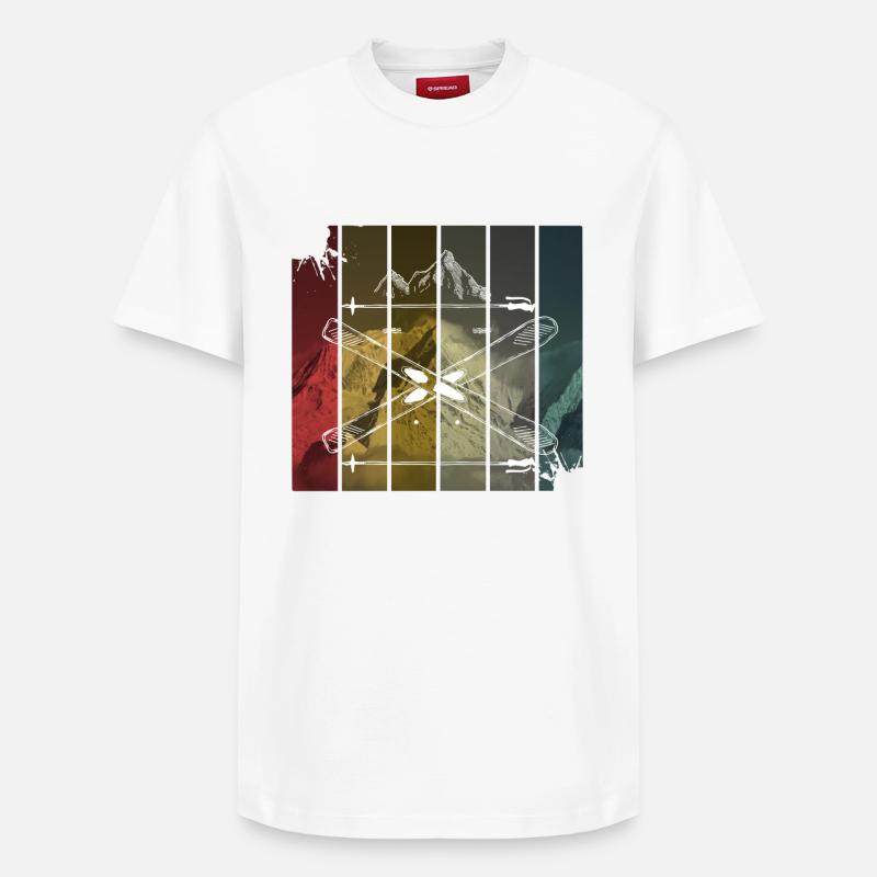Ski - Relaxed Unisex Supima Cotton T-Shirt – von SPREAD - Weiß
