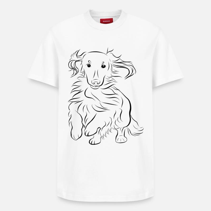 Dackel-Geschwindigkeit - Relaxed Unisex Supima Cotton T-Shirt – von SPREAD - Weiß