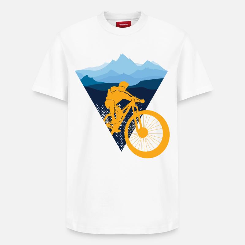 Vélo | VTT - T-shirt unisexe décontracté en coton Supima – de SPREAD - blanc
