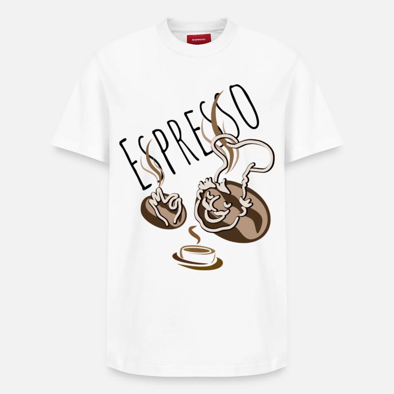 espresso - T-shirt unisexe décontracté en coton Supima – de SPREAD - blanc