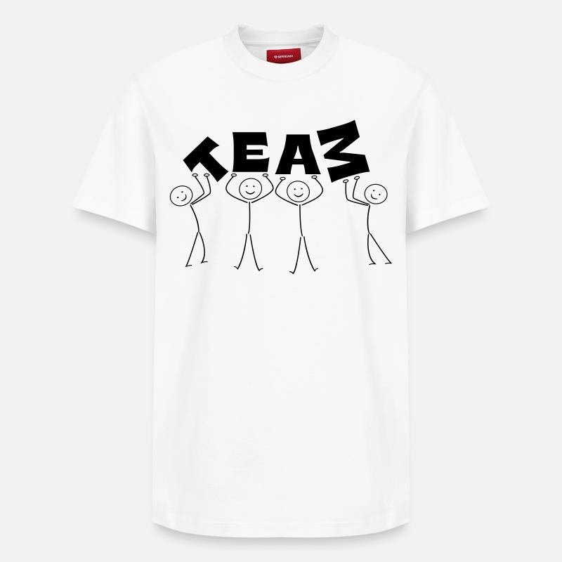 Équipe - T-shirt unisexe décontracté en coton Supima – de SPREAD - blanc