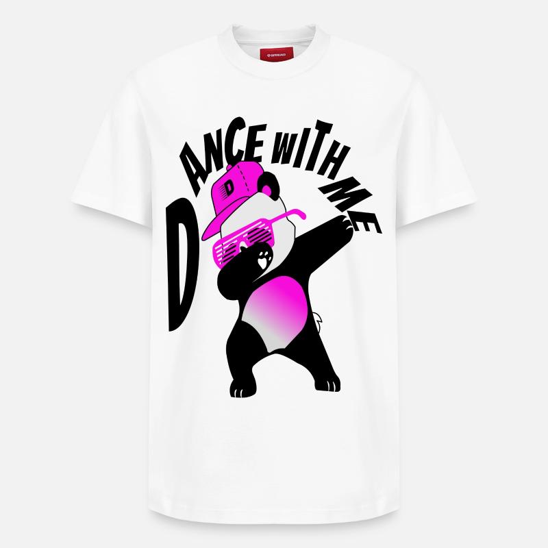 Danse du panda - T-shirt unisexe décontracté en coton Supima – de SPREAD - blanc
