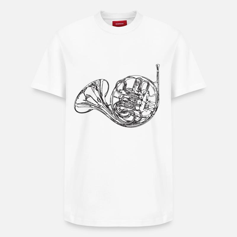 Corne - T-shirt unisexe décontracté en coton Supima – de SPREAD - blanc