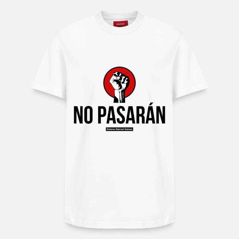 NO PASARAN - T-shirt unisexe décontracté en coton Supima – de SPREAD - blanc