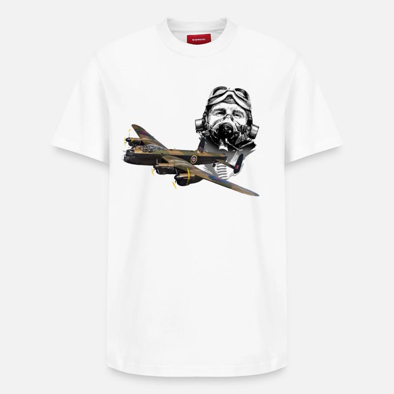 Pilot Lankaster - T-shirt unisexe décontracté en coton Supima – de SPREAD - blanc