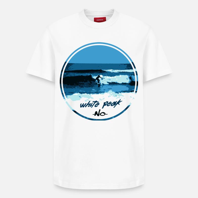 White Peak - T-shirt unisexe décontracté en coton Supima – de SPREAD - blanc