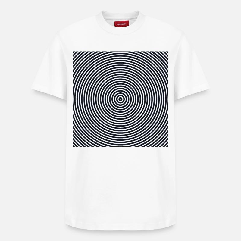 Hypnosis Pattern - Relaxed Unisex Supima Cotton T-Shirt – by SPREAD - white