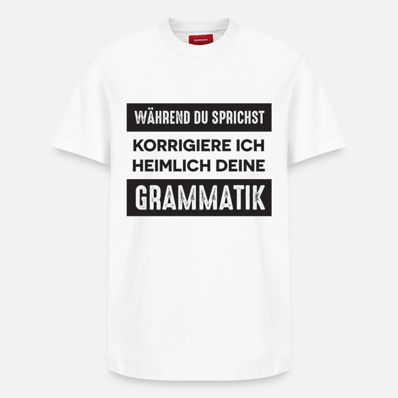 Lehrer Spruch - Relaxed Unisex Supima Cotton T-Shirt – von SPREAD - Weiß