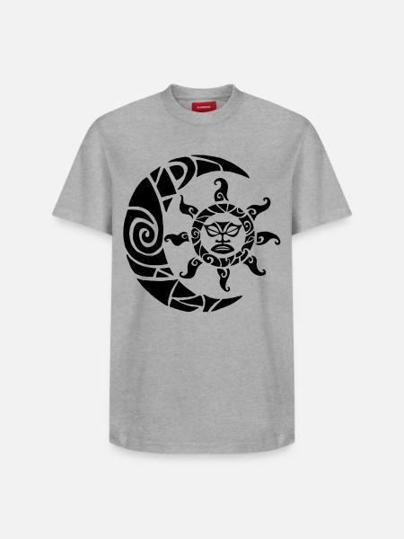 Moon, sun and nature (black) - Relaxed Unisex Supima Cotton T-Shirt – by SPREAD - white
