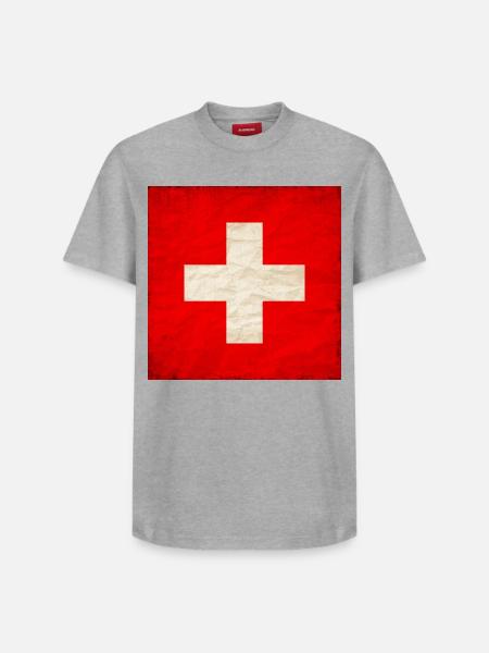 Switzerland Helvetia - Relaxed Unisex Supima Cotton T-Shirt – by SPREAD - white