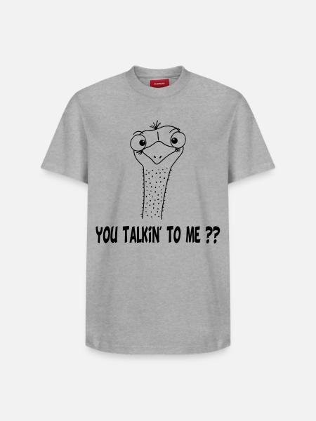 Funny black bird - Relaxed Unisex Supima Cotton T-Shirt – by SPREAD - white