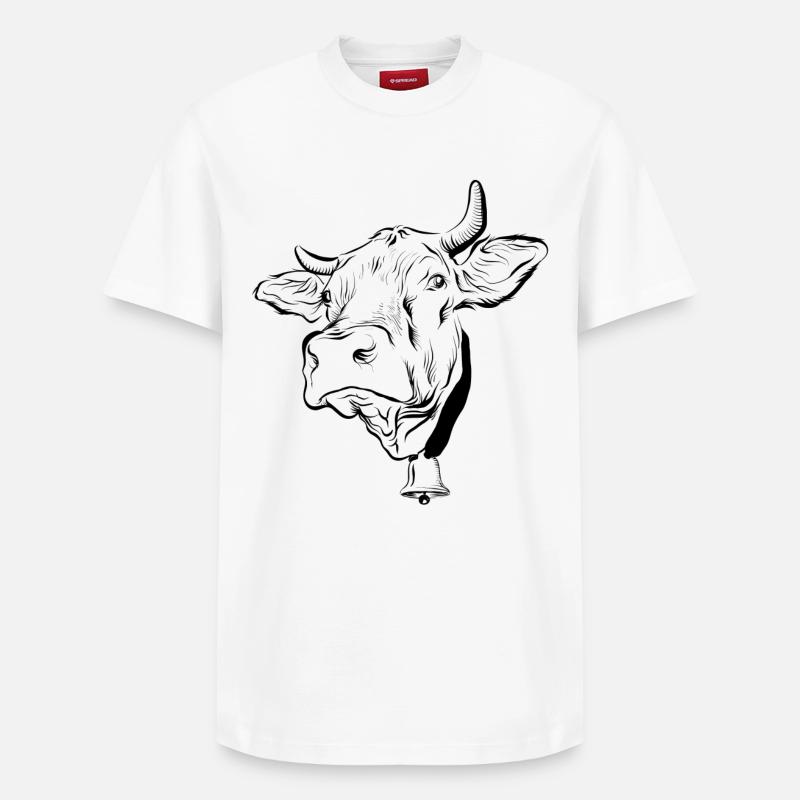 Vaches vaches - T-shirt unisexe décontracté en coton Supima – de SPREAD - blanc