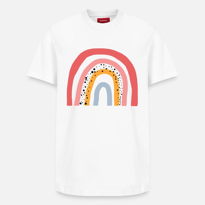 Rainbow - Love - Rainbow Trend - Relaxed Unisex Supima Cotton T-Shirt – by SPREAD - white