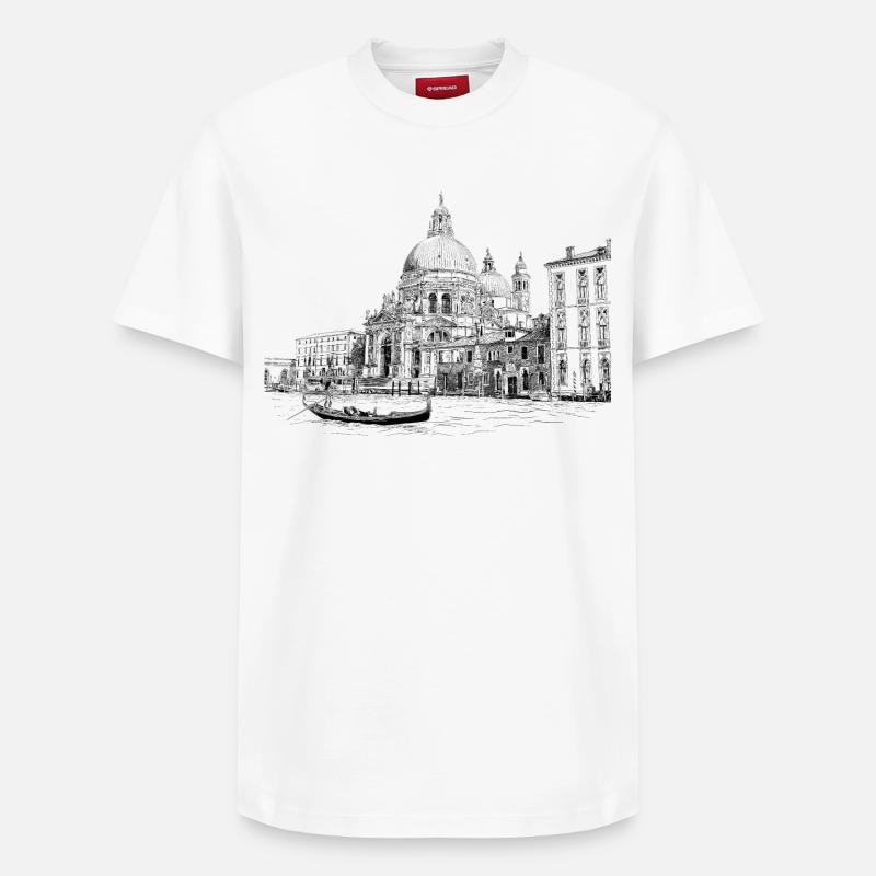 Venise - T-shirt unisexe décontracté en coton Supima – de SPREAD - blanc