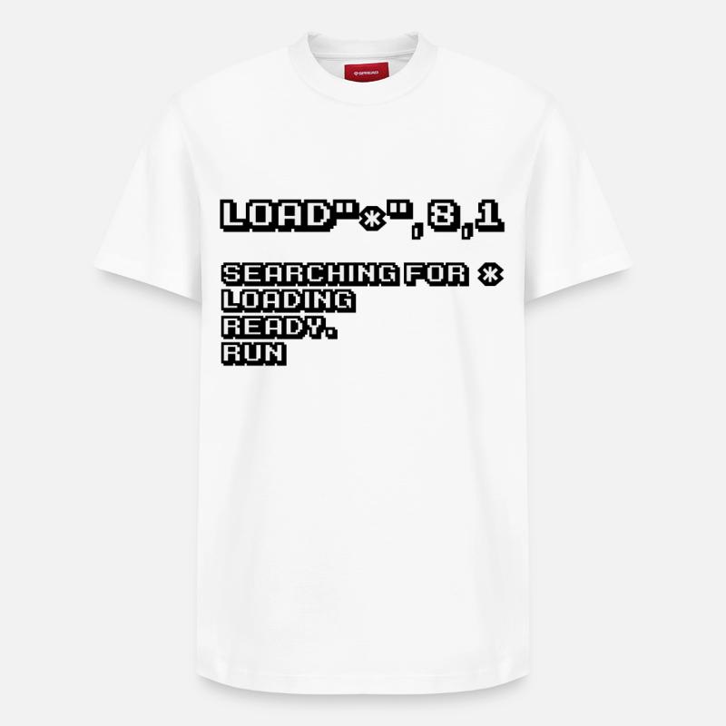 Retro Computing and 8-Bit Nostalgia - Relaxed Unisex Supima Cotton T-Shirt – by SPREAD - white