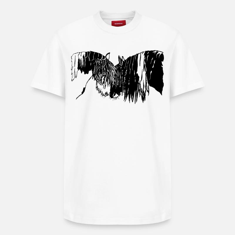 wunderschöne Tinker Reiten Pferde  - Relaxed Unisex Supima Cotton T-Shirt – von SPREAD - Weiß