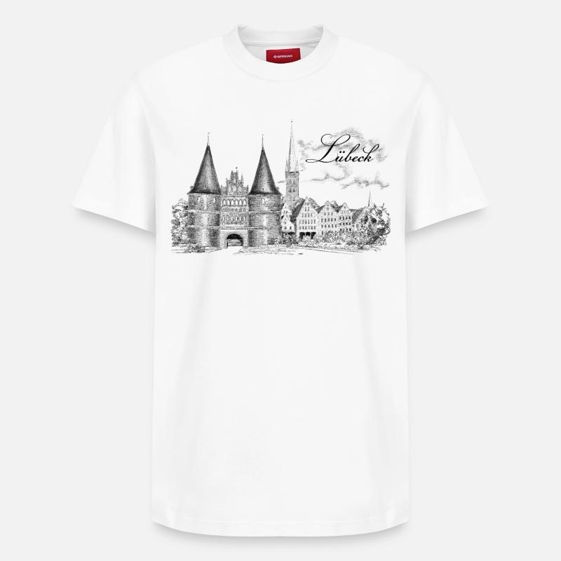 Lübeck - T-shirt unisexe décontracté en coton Supima – de SPREAD - blanc