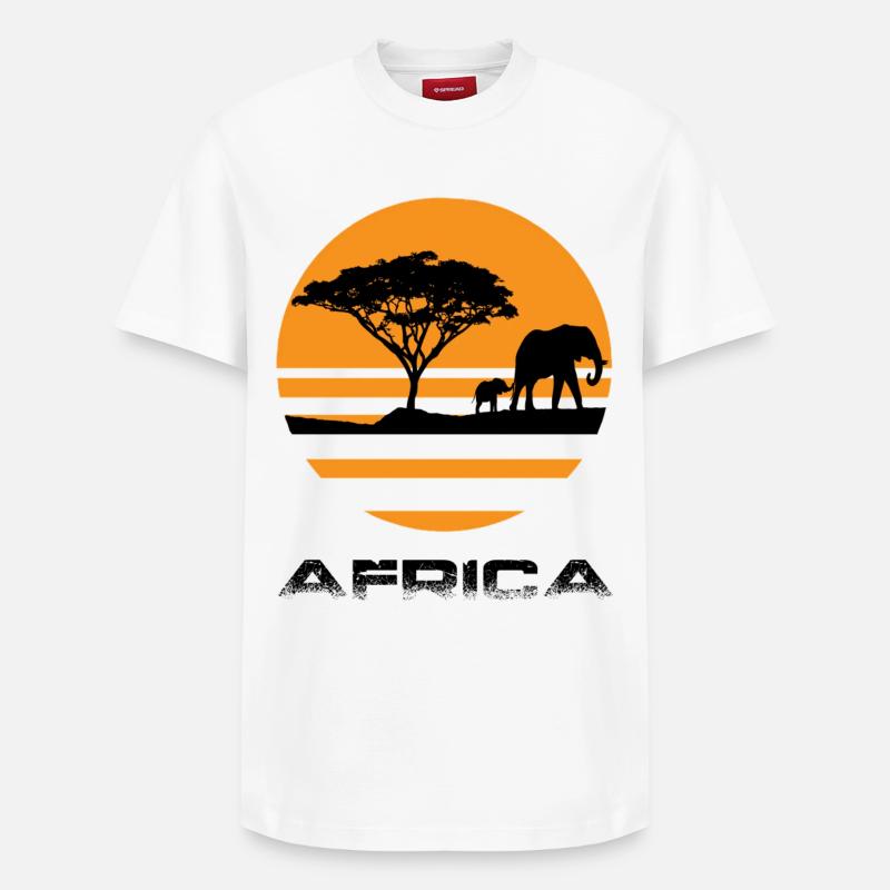 Afrique - T-shirt unisexe décontracté en coton Supima – de SPREAD - blanc
