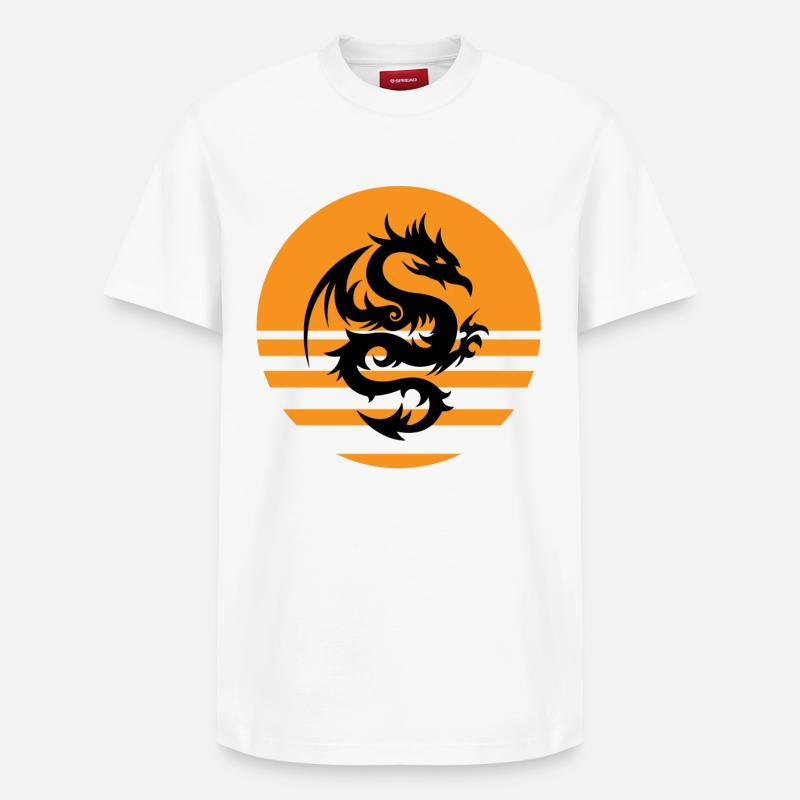 Dragon - Relaxed Unisex Supima Cotton T-Shirt – von SPREAD - Weiß