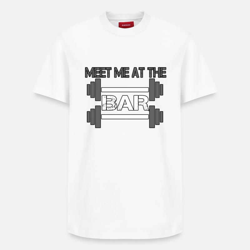 Retrouvez-moi au bar - T-shirt unisexe décontracté en coton Supima – de SPREAD - blanc