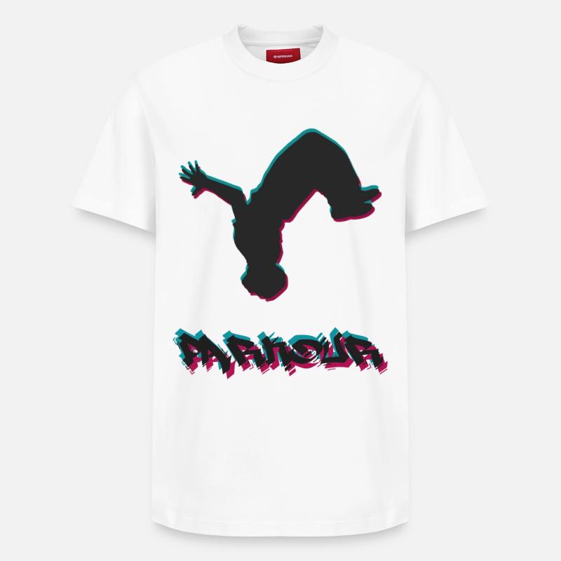 Parkour - T-shirt unisexe décontracté en coton Supima – de SPREAD - blanc