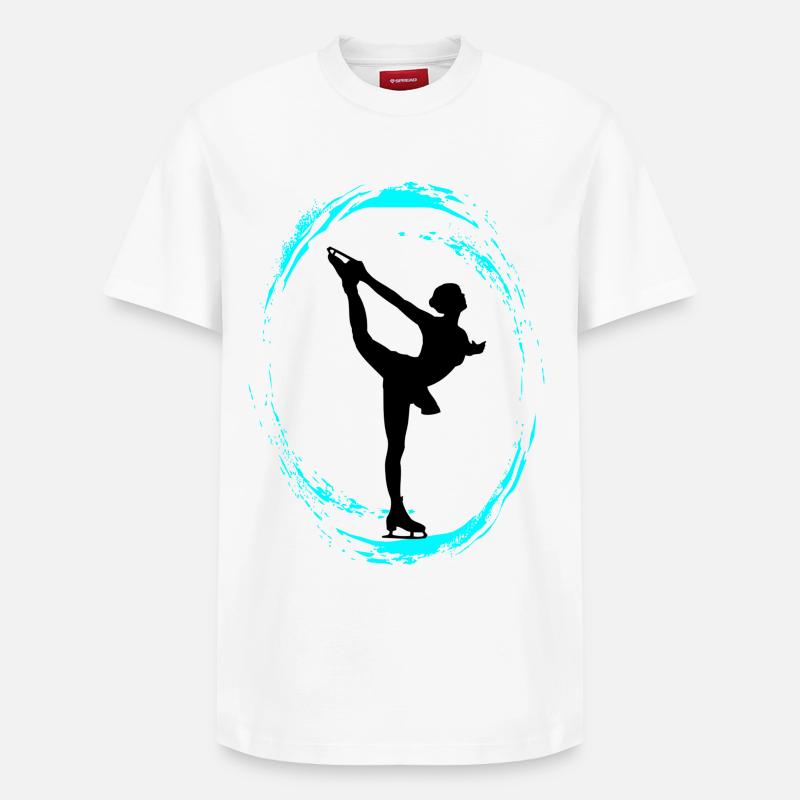 Turquoise Brush Circle Ring - Relaxed Unisex Supima Cotton T-Shirt – by SPREAD - white
