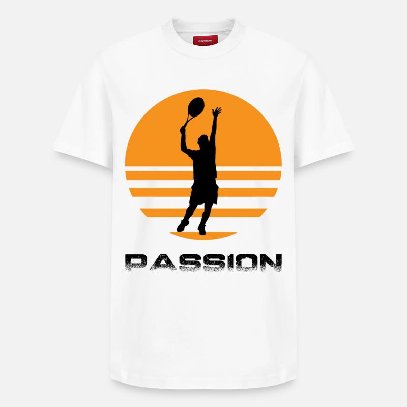 tennis - T-shirt unisexe décontracté en coton Supima – de SPREAD - blanc