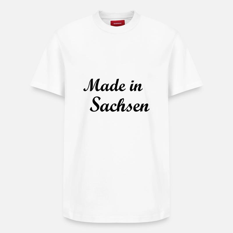 Sachsen - Relaxed Unisex Supima Cotton T-Shirt – von SPREAD - Weiß