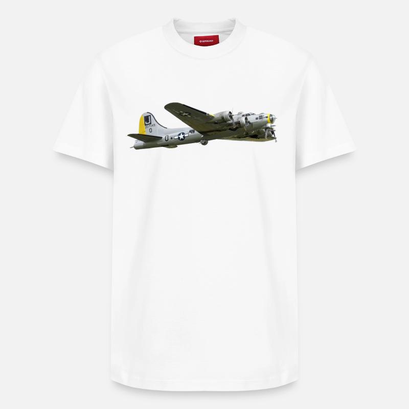 B-17 - T-shirt unisexe décontracté en coton Supima – de SPREAD - blanc