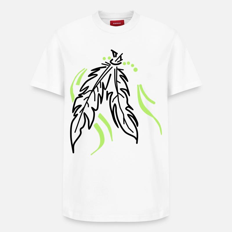 Liés ensemble – Plumes spirituelles - T-shirt unisexe décontracté en coton Supima – de SPREAD - blanc