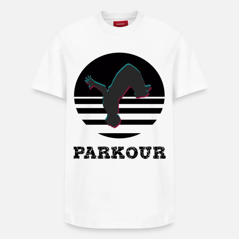 Parkour - T-shirt unisexe décontracté en coton Supima – de SPREAD - blanc