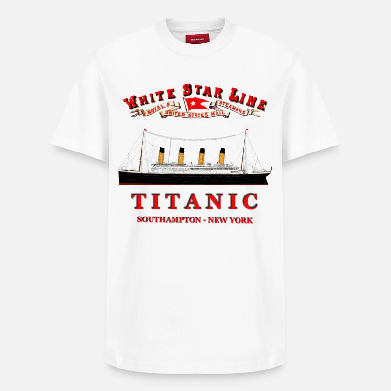 TITANIC CREATION Louis RUNEMBERG © Adagp - T-shirt unisexe décontracté en coton Supima – de SPREAD - blanc