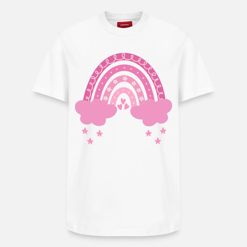 Arc-en-ciel bohème - T-shirt unisexe décontracté en coton Supima – de SPREAD - blanc