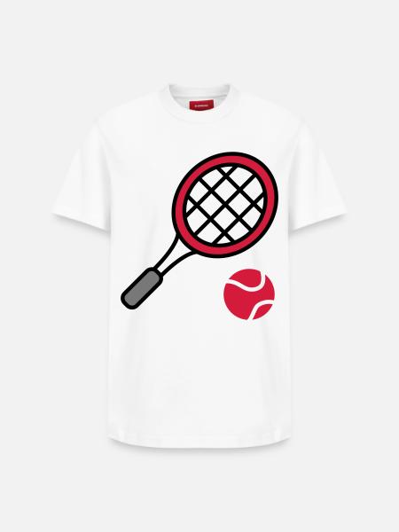 Tennis - Relaxed Unisex Supima Cotton T-Shirt – by SPREAD - white