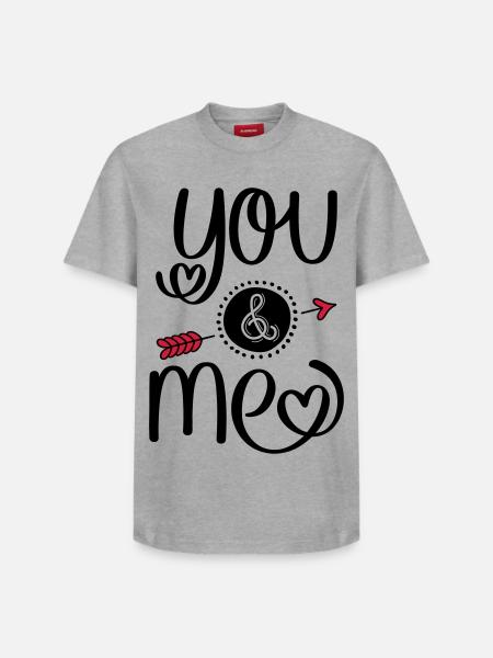 You and Me - Relaxed Unisex Supima Cotton T-Shirt – by SPREAD - white