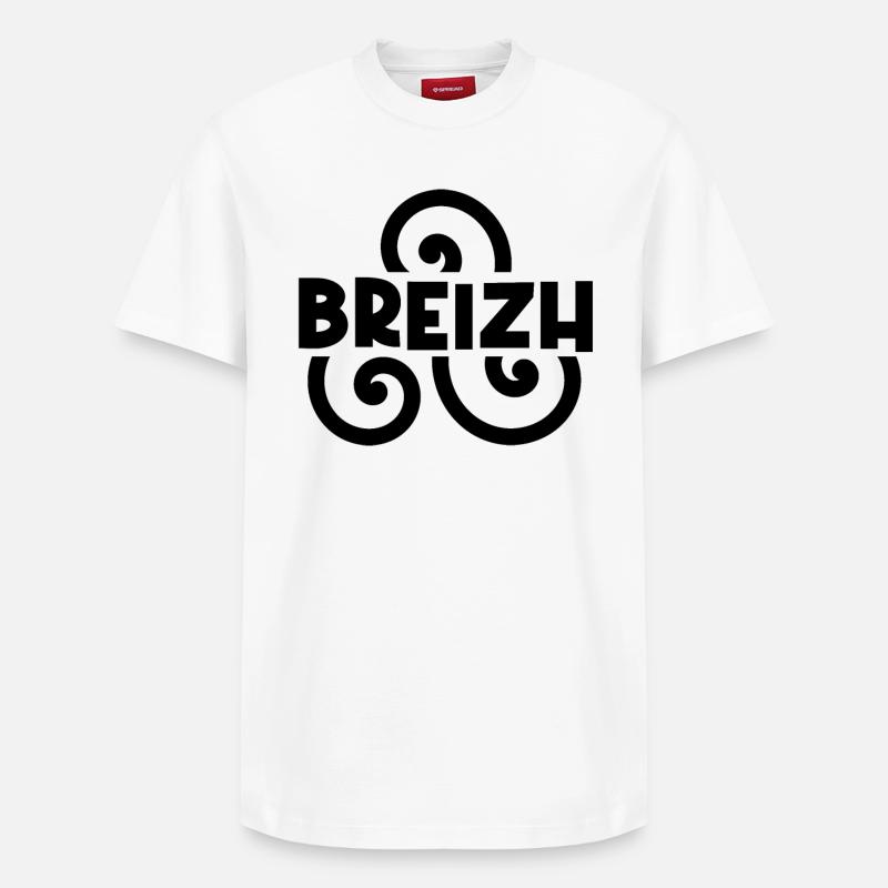 Breizh - T-shirt unisexe décontracté en coton Supima – de SPREAD - blanc