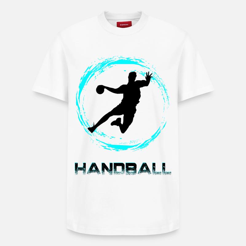 Handball - T-shirt unisexe décontracté en coton Supima – de SPREAD - blanc