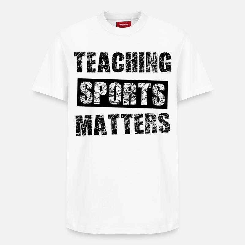 Professeurs de sport - T-shirt unisexe décontracté en coton Supima – de SPREAD - blanc