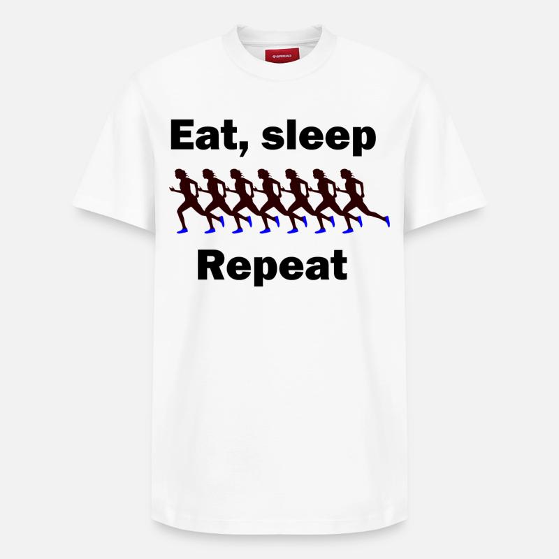 Läufer und Jogger - Relaxed Unisex Supima Cotton T-Shirt – von SPREAD - Weiß