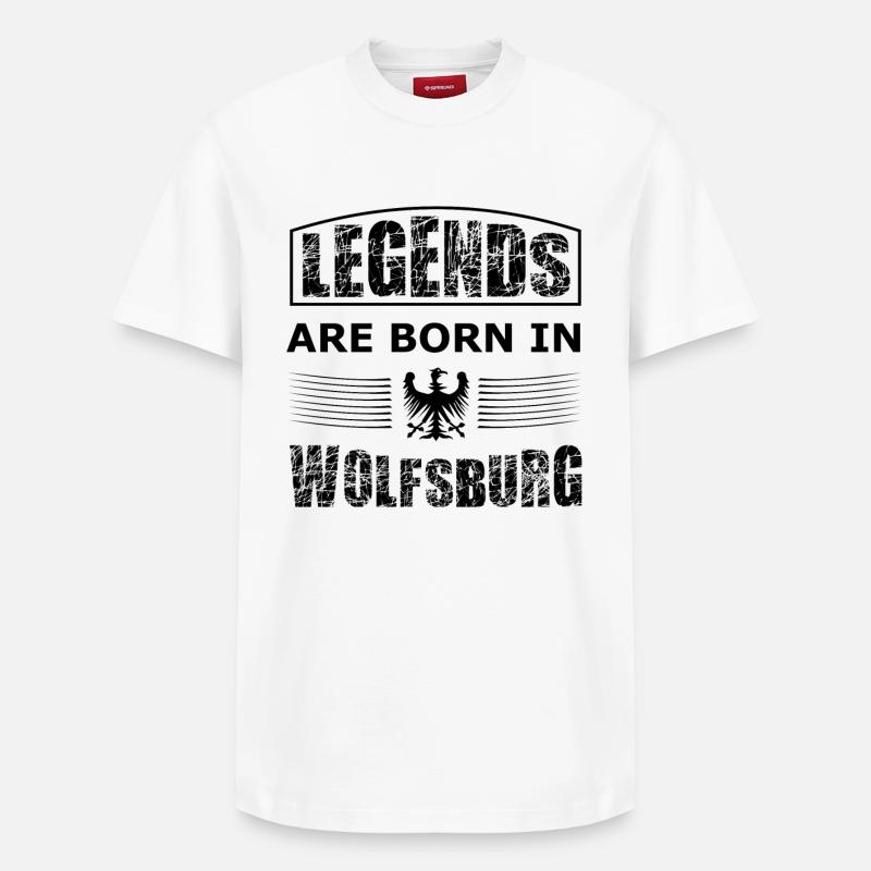 Wolfsburg Legenden - Relaxed Unisex Supima Cotton T-Shirt – von SPREAD - Weiß