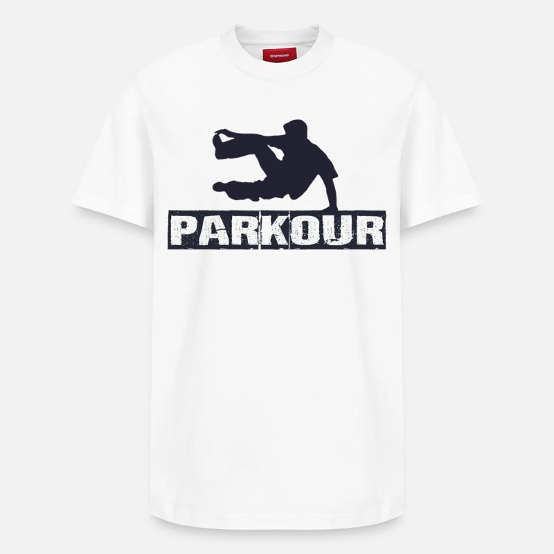 Parkour - T-shirt unisexe décontracté en coton Supima – de SPREAD - blanc