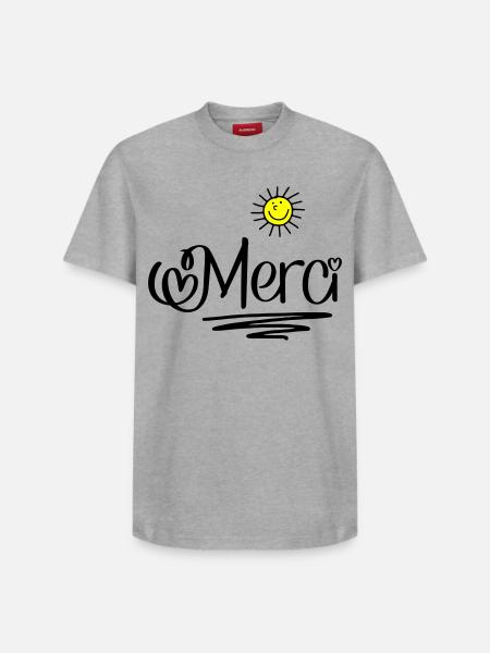 Merci - Relaxed Unisex Supima Cotton T-Shirt – by SPREAD - white