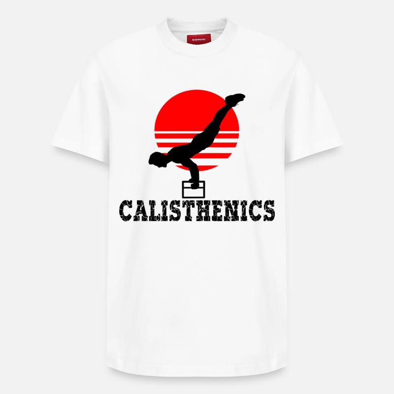 Calisthenics - Relaxed Unisex Supima Cotton T-Shirt – von SPREAD - Weiß