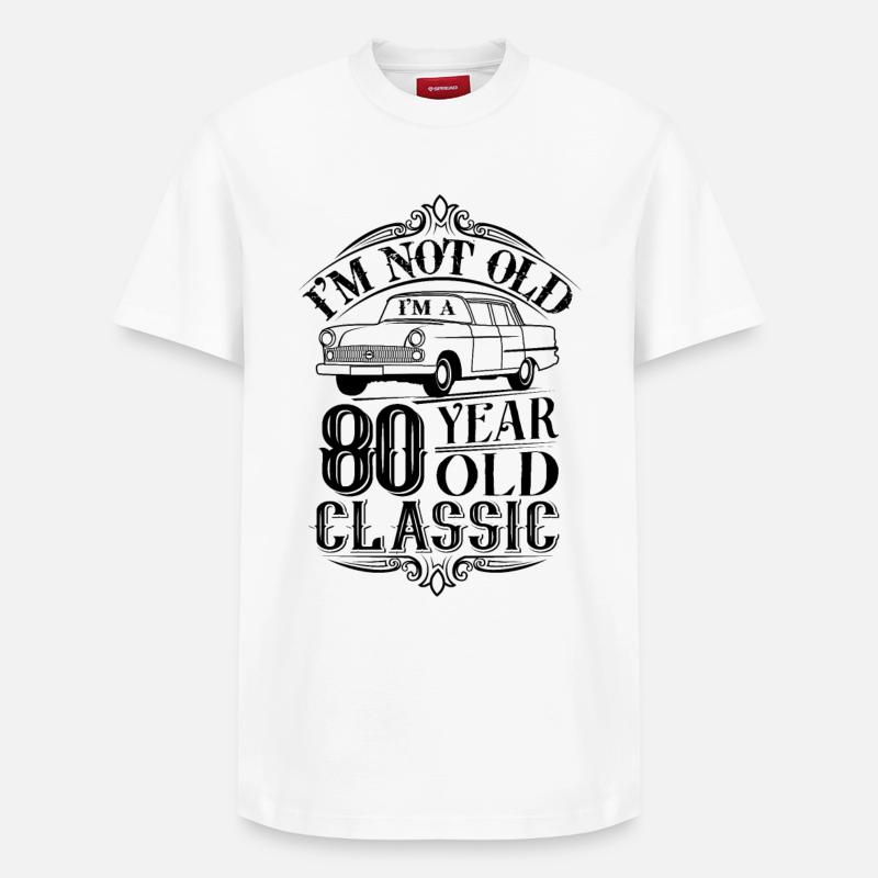 80e anniversaire classique - T-shirt unisexe décontracté en coton Supima – de SPREAD - blanc