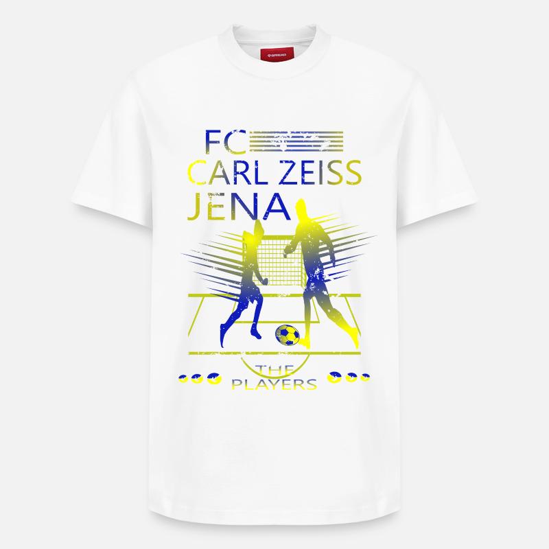 FC Carl Zeiss Jena - T-shirt unisexe décontracté en coton Supima – de SPREAD - blanc