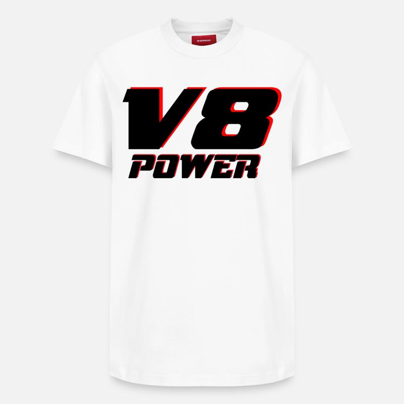 V8 - Relaxed Unisex Supima Cotton T-Shirt – by SPREAD - white