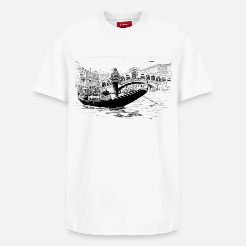 Venise - T-shirt unisexe décontracté en coton Supima – de SPREAD - blanc