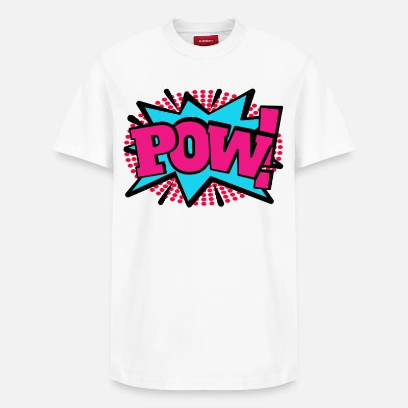 POW! - Relaxed Unisex Supima Cotton T-Shirt – von SPREAD - Weiß